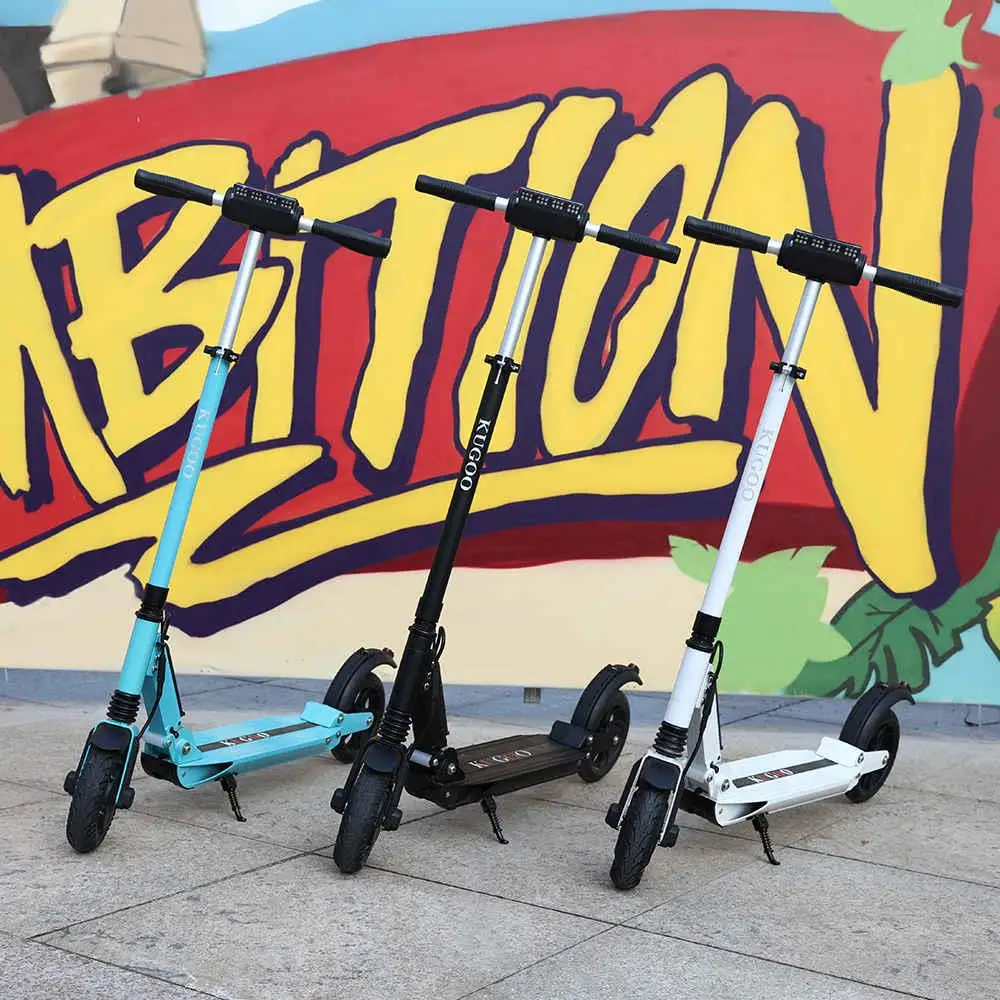 [Poland Stock]KUGOO S1 Folding Electric Scooter 350W Motor LCD Display Screen 3 Speed Modes 8.5 Inches Solid Rear Anti-Skid Tire