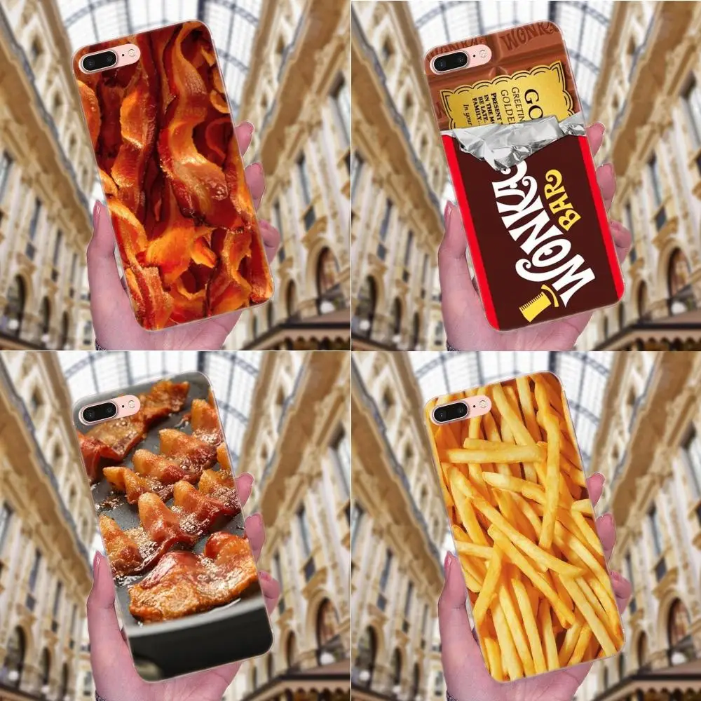 

For Huawei Mate 7 8 9 10 20 P8 P9 P10 P20 P30 Lite Plus Pro 2017 Soft TPU Coque Meat Food Biscuits Chocolates