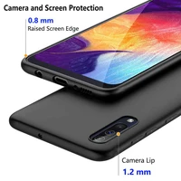 case samsung Soft Silicone Matte Case For Samsung Galaxy A50 A505F Black Phone Case For Samsung A50 A40 A30 A70 Back Cover TPU Case (3)