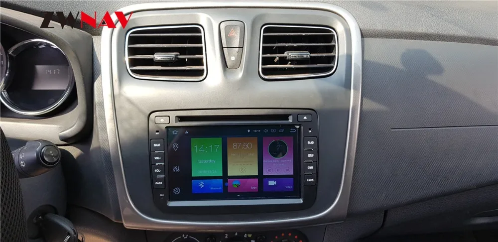 Discount Android 9 4+32G Car DVD Player GPS navigation For Renault Duster 2012 2013 head unit multimedia player tape recorder 1