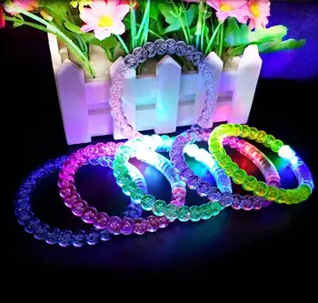 

1200pcs LED Flashing Glowing Bracelet Acrylic Wristlet Dance Party Ornaments Kids Toys
