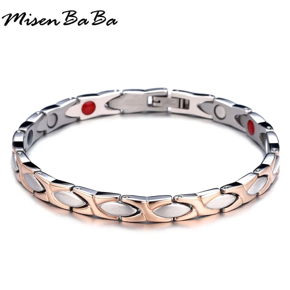 

Eyes Design Stainless Steel Chains Germanium Magnetic Medical Bracelets For Men Women Energy Balance Healthy Care Jewelry