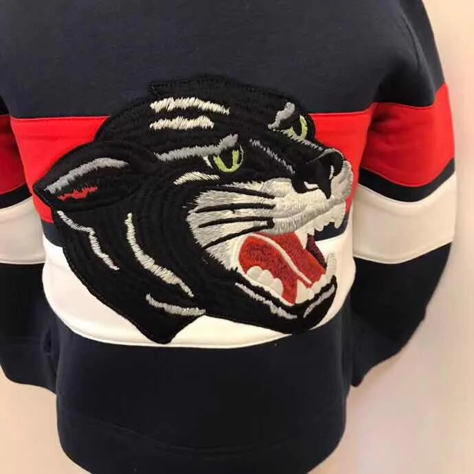 

2018 Autumn&Winter Kids Leopard Embroidery Long Sleeve Space cotton T-shirt for Kids Tops Sweatershirt for Boys Girls Clothes