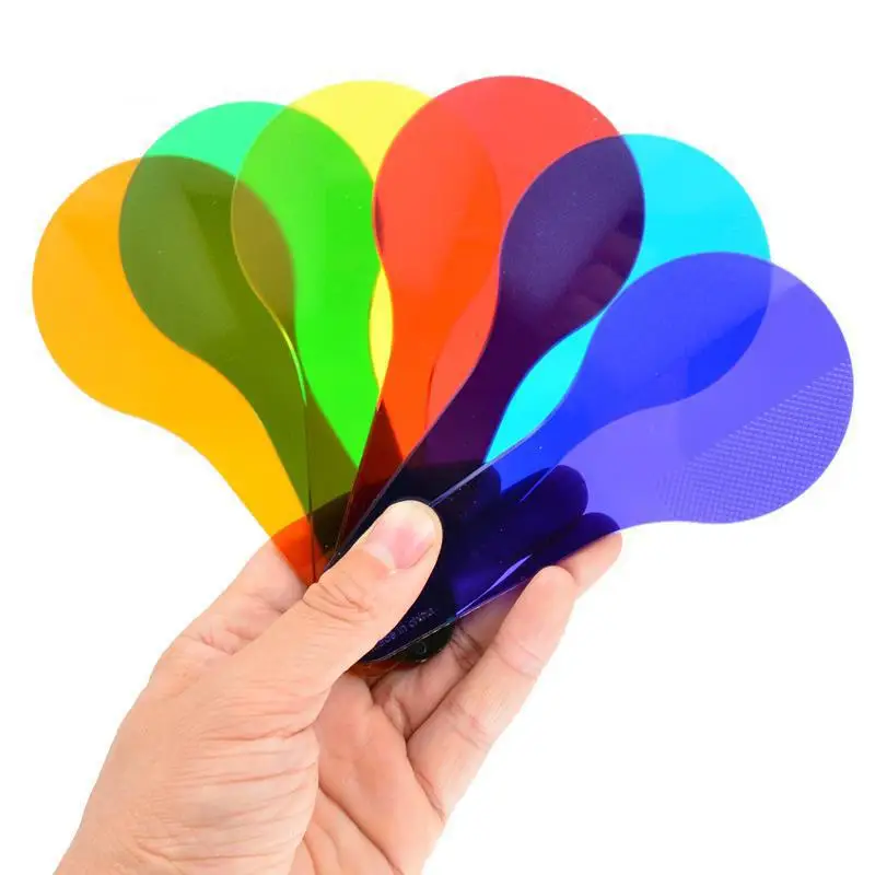 

6pcs Six Color Paddles Tablets Children Learn Early Color Toys 6 Pieces Kindergarten Montessori Teaching Aids
