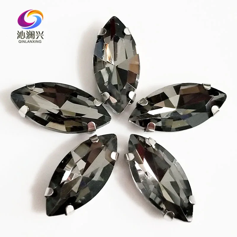 Crystal Horse Eye Shape Sewing Horse Eye Rhinestone Claw Free