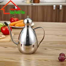 Нержавеющая сталь зеркало свет диспенсер для масла 250 мл масло для кухни крышка контейнера открытие бутылка для масла