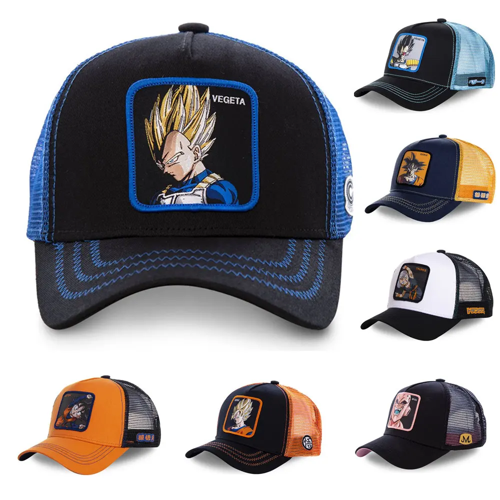 

Dragon Ball New Brand 12 Styles Snapback Cap Cotton Baseball Cap Men Women Hip Hop Dad Mesh Hat Trucker Hat Dropshipping