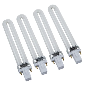 

New 9w Uv Lamp Light Bulb Tube Gel Nail Art Dryer, Set of 4