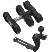 Single Arm Aluminum Alloy Handle Grip Camera Diving With Ball Butterfly Clip Arm Clamp Mount For Underwater Camera Housings Single Arm Aluminum Alloy Handle Grip Camera Diving With Ball Butterfly Clip Arm Clamp Mount For Underwater Camera Housings