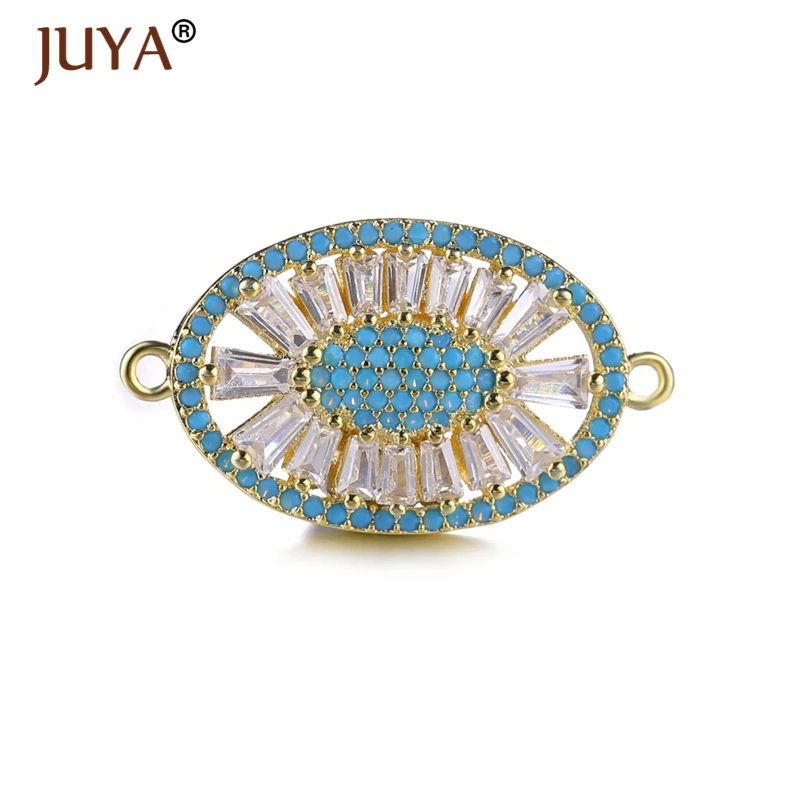 Jewelry Making Supplies AAA CZ Crystal 2 loops Charm Pendant Connectors