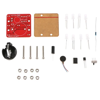 

Electronic Dice Module DIY Kit Swing Shaking LED Dice 6V S Vibration Motor Seven Milky LED display All DIP Components to Build