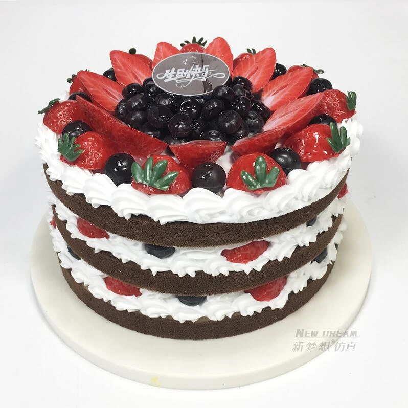 Sandwich Birthday Cakes Model Simulation Model Fruit Mousse Cakes Display Window Samples Fake Cake Artificial Cake Decorations Cake Molds Aliexpress