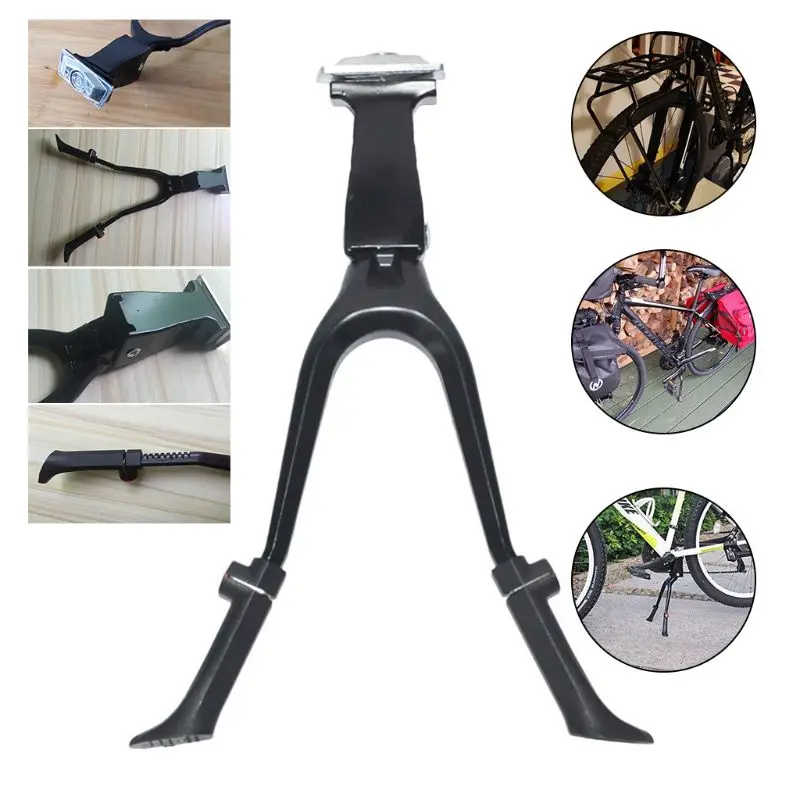 

Bike Kickstand Double Leg Bicycle Foldable Adjustable Center Mount Mount Bicycle Stand Fits 26" and Above for Bicycle Road Bike