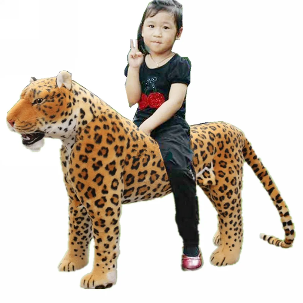 large stuffed leopard