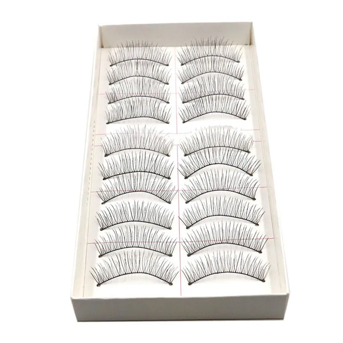 

New 10 Pairs Long Thick Soft Handmade Fake False Eye Lash synthetic mink individual eyelash