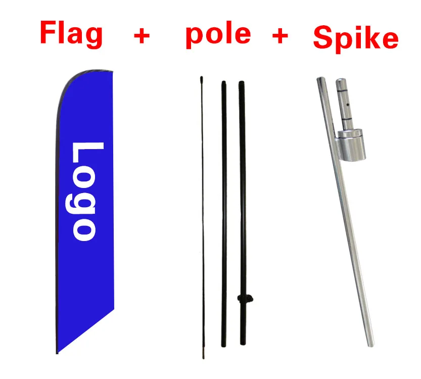 Banner Swooper Flag Pole Ground Spike Feather Flag 11 Kit