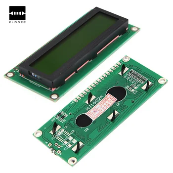 

New Arrival 1602 16x2 Character HD44780 Controller LCM LCD Display Module Yellow Backlight Module Board