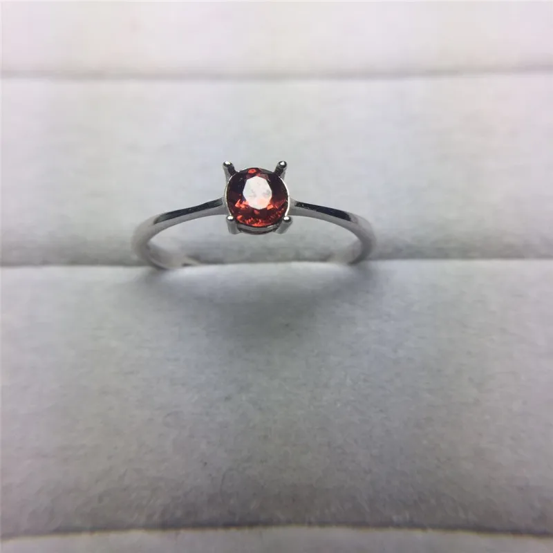 Женское кольцо с натуральным красным гранатом 4 Х6 мм|garnet ring for women|925 sterling gemstone