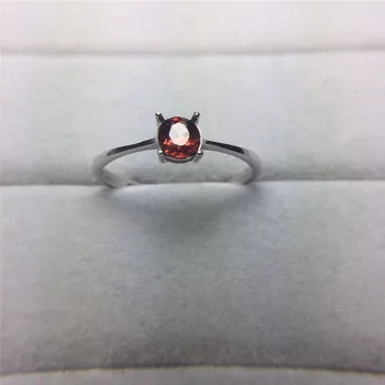 

925 Sterling Silver 4*6mm Luxury Oval Cut Natural Red Garnet For Women Engagement Rring Anniversary Gemstone Ring