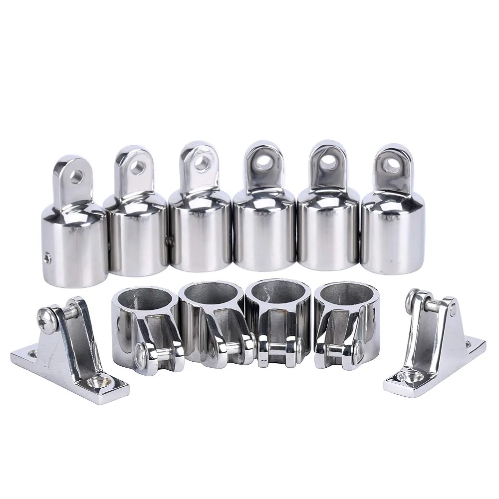 

Marine Boat 12pcs/Set 3 Bow Bimini Top Stainless Steel Fittings Marine Hardware Set 7/8" 22mm