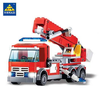 

244+Pcs City Fire Series Ladder Fire Truck Rescue Car Building Block Sets Model Bricks Educational DIY Gift Toys for Children