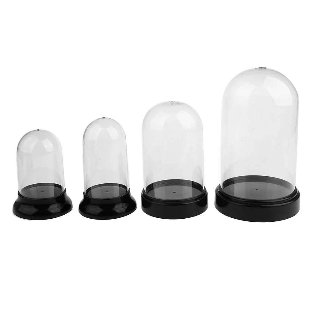 Clear Acrylic Display Box Dustproof Case Round for Action Figure Toy 10x16cm