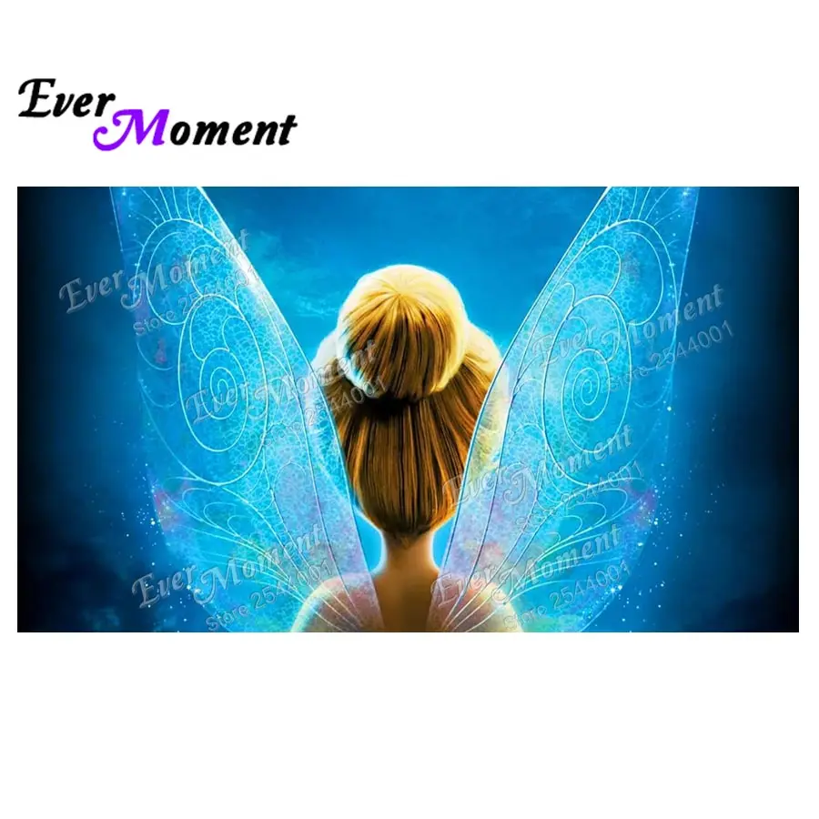 

Ever Moment DIY Diamond Painting Fairy with Wings 5D Needlework Embroidery Rhinestones Full Layout Square Stone Decor ASF664