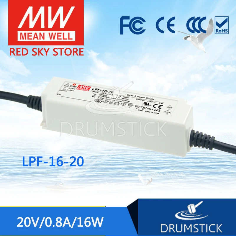 

MEAN WELL LPF-16-20 20V 0.8A meanwell LPF-16 20V 16W Single Output LED Switching Power Supply