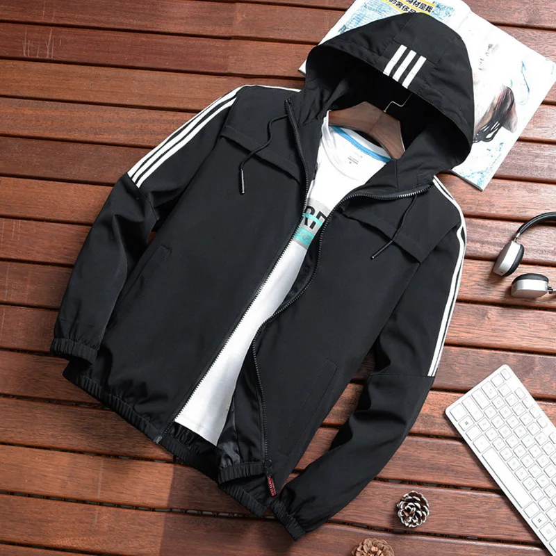 

2019 Spring/autumn dropshipping jacket casual Hand Flowers Men windbreaker night shiny hip hop harajuku streetwear hooded coat