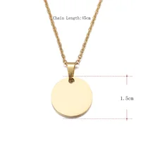 DOTIFI-Collier Rond en Acier Inoxydable pour Femme, Pendentif Élégant, Clavicule Rose, Bijoux de Mariage, Vente en Gros 6