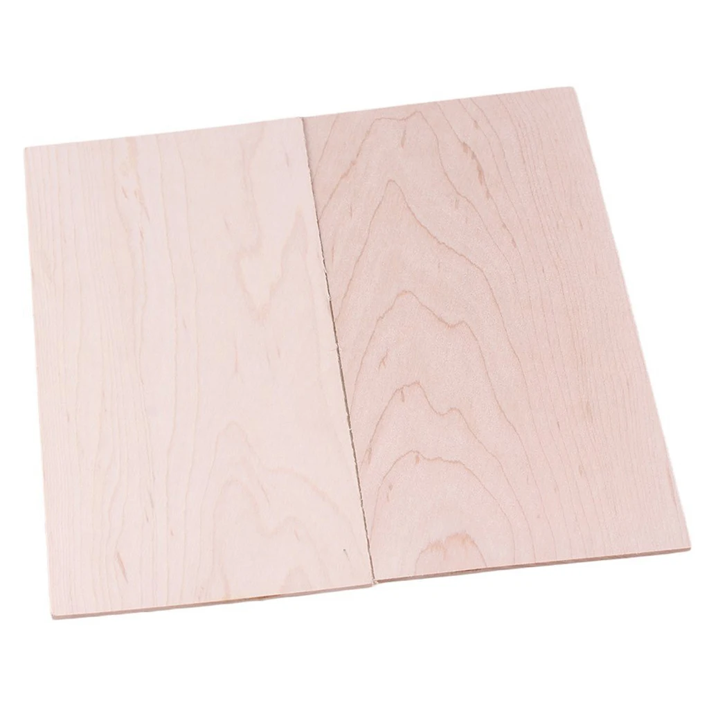 3 Pcs Maple Wood Guitar Head Veneer Headplate Marquetry Guitar Parts Accessory for Luthier DIY
