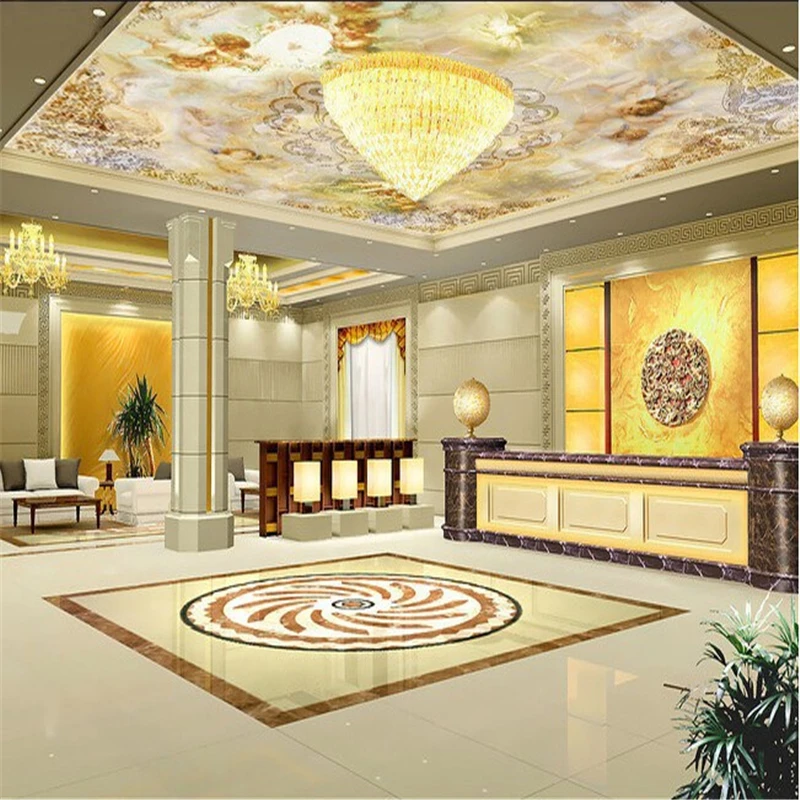 custom mural wall papers home decor Little angel European ceiling murals wallpaper for walls 3d papel de parede para sala estar