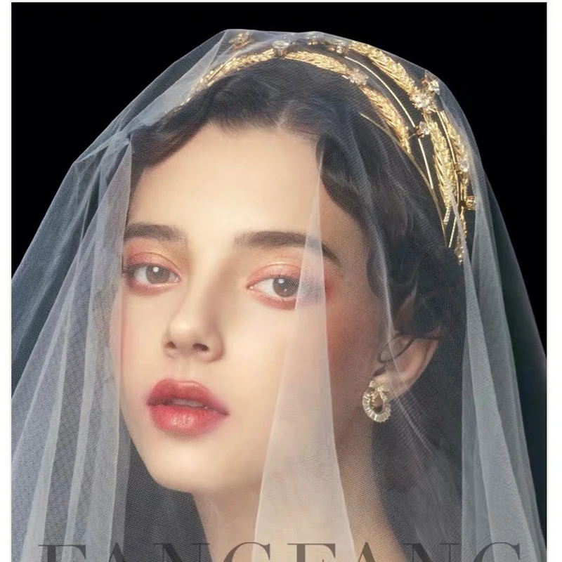 Bavoen барокко Ретро золотые невесты повязки для волос полный Циркон тиары для невесты повязки для волос прозрачный кристалл свадебные аксессуары для волос