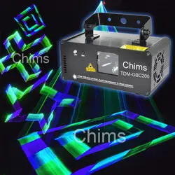 DMX Управление 3D эффект лазерный сканер GBC зеленый синий голубой канала мощный красочные Освещение сцены проектор вечерние луч света