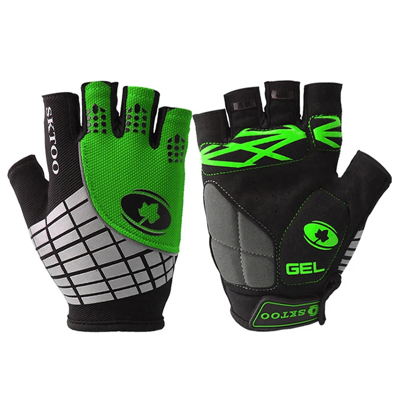 Перчатки для велоспорта с открытыми пальцами, дышащие перчатки для езды на спортивном велосипеде, противоскользящие перчатки для велоспорта, 4 цвета