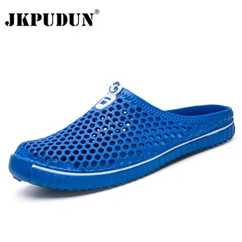 

JKPUDUN Fashion Men Sandals Summer Men's Slippers Beach Shoes Casual Breathable Home Slippers Men Flip-Flops Plus Size 36-45
