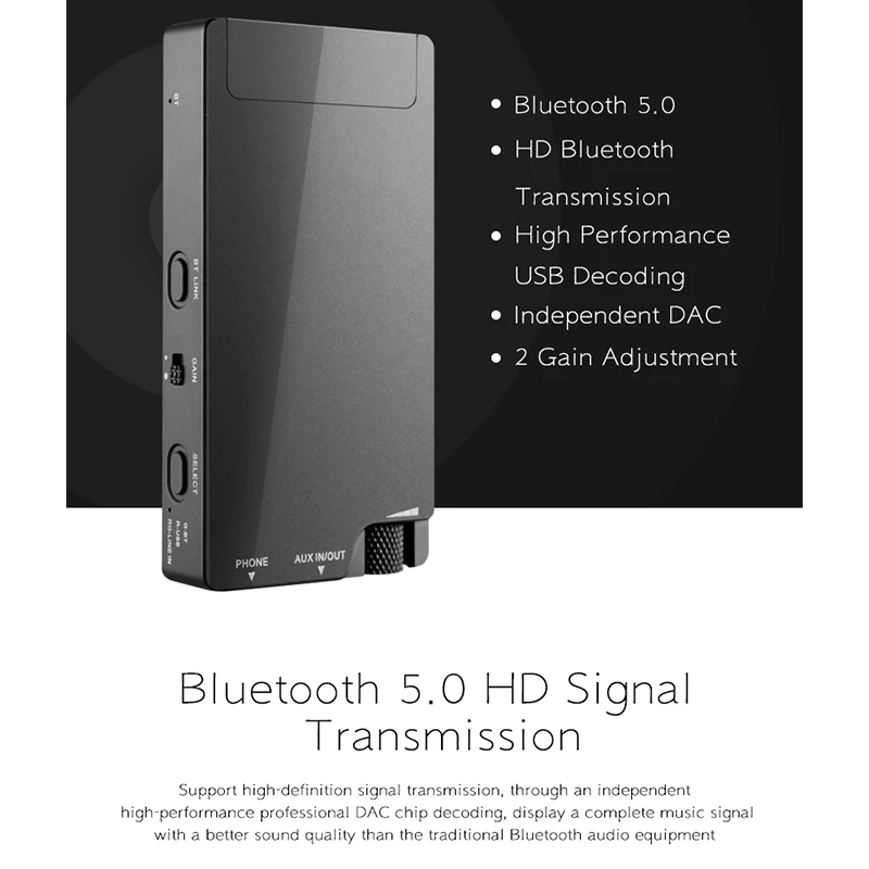 XDUOO XP 2 Bluetooth 5 0 Portable Headphone Amplifier DAC HiFi Audiophile USB PC HD Signal Transmission 24bit 192khz XP 2