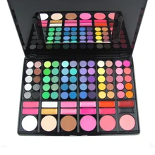 Professional 78 Color Eye Shadow Cheek Blusher Lip Gloss Makeup Palette Kit