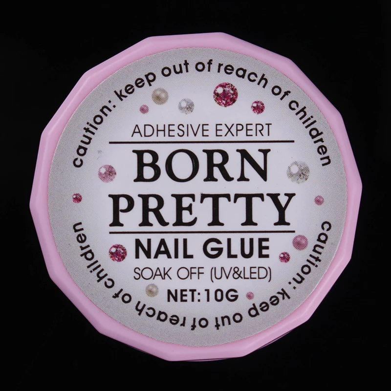 BORN PRETTY 1 коробка 10 г клей для украшения ногтей быстросохнущая Светодиодная лампа для маникюра аксессуары для ногтей