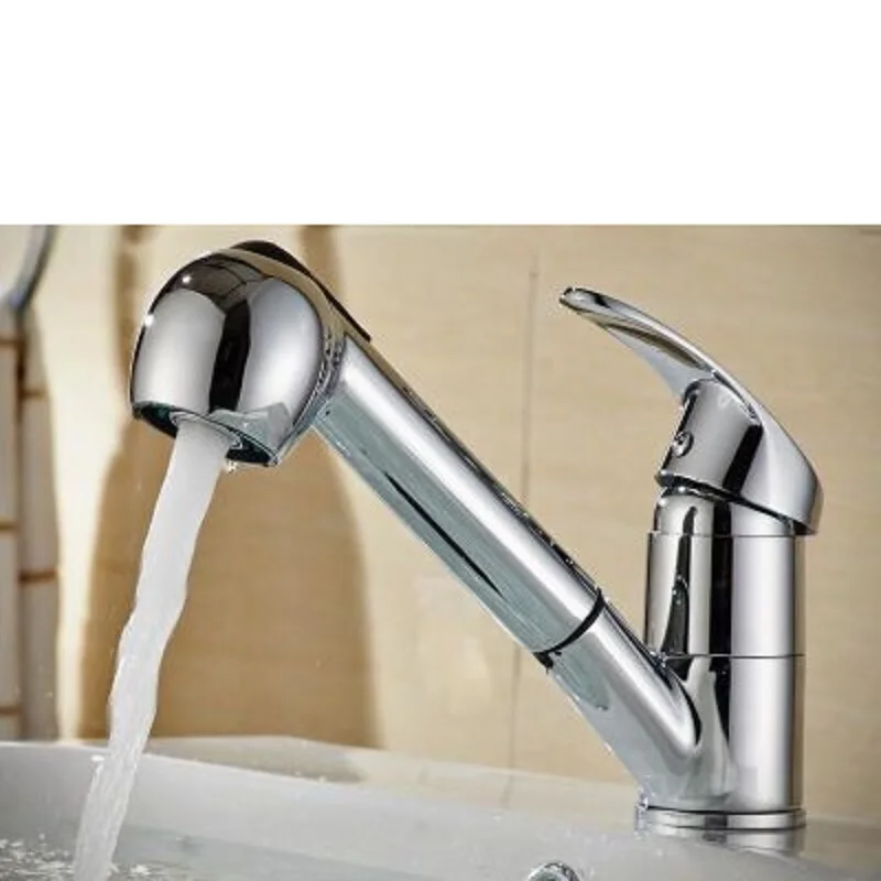 

Pull Out chrome Kitchen Faucet Sink Mixer Tap Swivel Spout Sink Faucet Swivel Copper Kitchen Faucet torneira#0