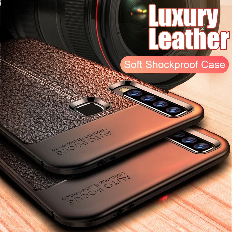 

Luxury TPU Leather Shockproof Case On The For Samsung Galaxy A3 A5 A6 A8 A7 2018 2017 A20 A30 A40 A50 M10 M20 Phone Case Cover