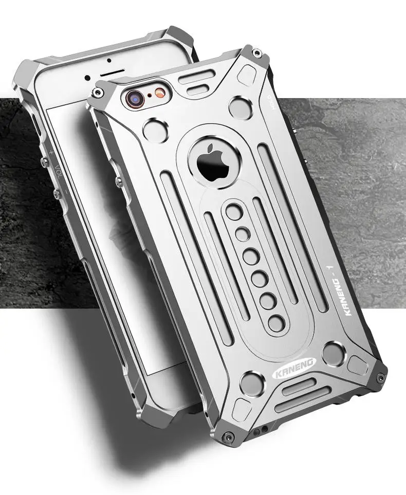 Для iPhone 7 х чехол Элитный бренд жесткий Алюминий Рамки Металл полный защитный чехол телефон чехол для iPhone 5 5S SE 6 6 S плюс - Цвет: silver
