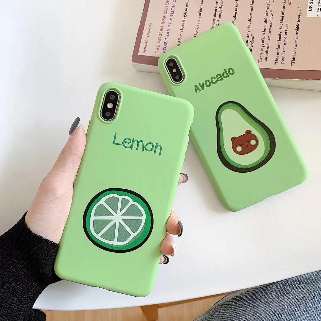 

fashion Avocado lemon Case For xiaomi 5x a1 6 6x mi 8 lite /max 3 mix 2s for redmi note 3 note 4x Rock Sand Silky Matte Cover