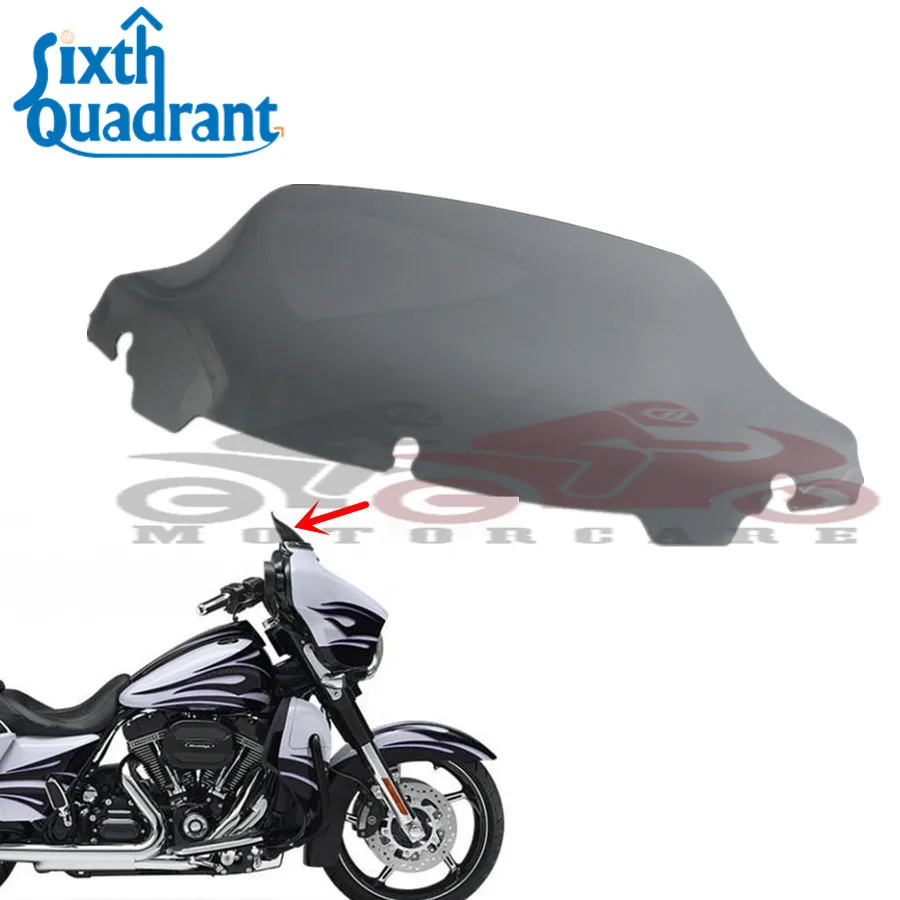 

7 Inch Light Smoke Motorcycle Wave Windshield Windscreen For Harley Touring Electra Street Glide FLHX FLHT 2014 2015 2016