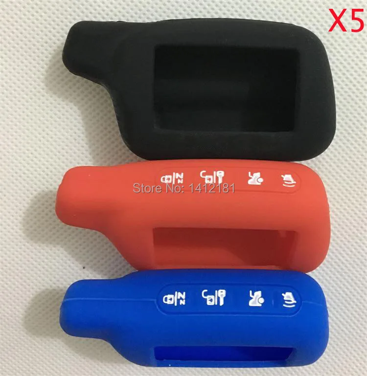 Wholesale X5 Silicone Key Case Trinket For Russian 2-way Car Alarm System Remote Key Fob Tomahawk X5
