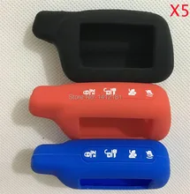 Wholesale X5 Silicone Key Case Trinket For Russian 2-way Car Alarm System Remote Key Fob Tomahawk X5