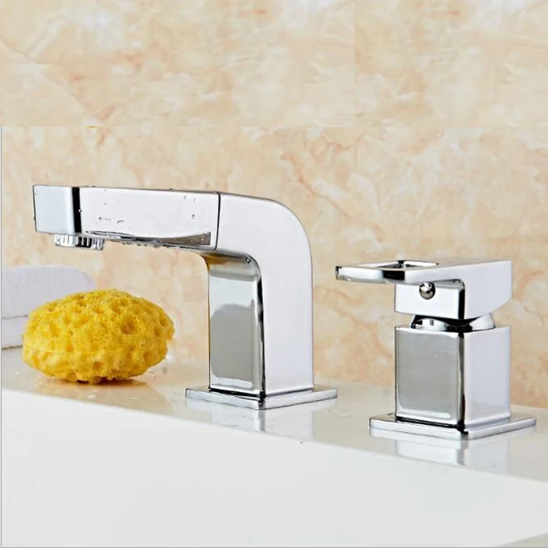 

Vidric 2 Piece Bathroom put out Faucet Basin Faucets Deck Mounted Bathroom Tap Set 2 Hole Faucet Mixer Crane