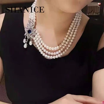 

SHANICE DIY Pearl Jewelry Making Luxury Zircon Crystal Pearls Tassels Big Pendant For Making Long Necklace Jewelry Components
