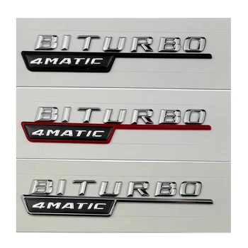 

for Mercedes Benz W203 W204 W210 W211 W205 G500 CLA BITURBO TURBO Side Sticker Body Trunk Emblem Badge Car Decoration Accessory
