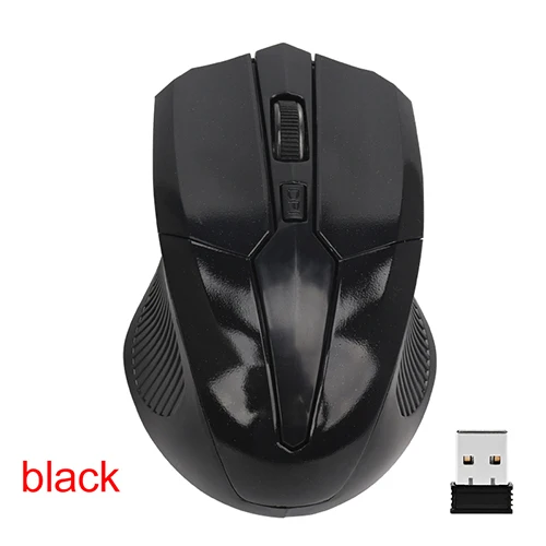 ПК беспроводной 2,4G Оптический компьютер USB мини 1600 dpi 6 кнопок мыши игровой мини 1600 dpi Милая беспроводная мышка для девочек ПК - Цвет: Black